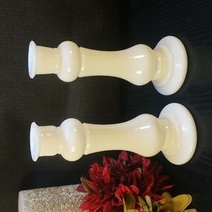 E.O. Brody Milk Glass Vases
